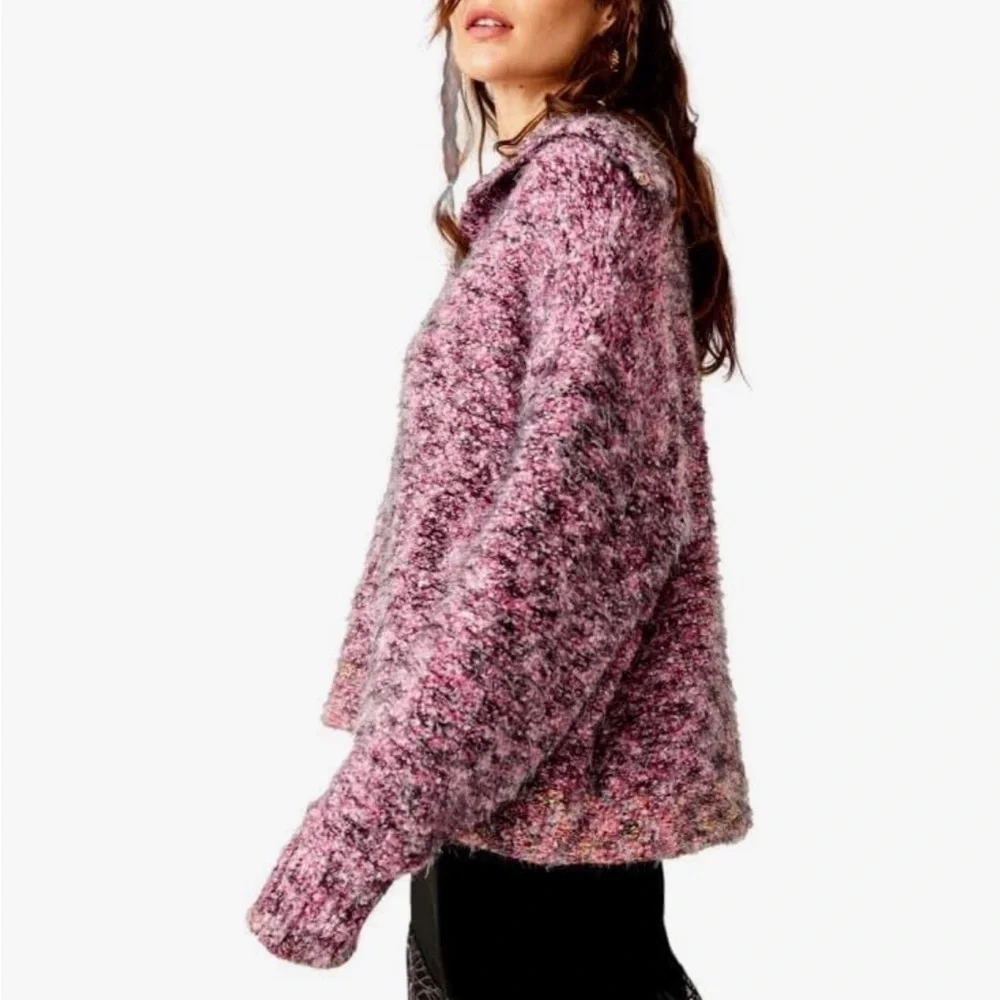 Free‎ People Purple Stellar V-Neck Sweater size Medium
